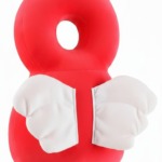 Unicorn Style Baby Head Protection Pillow - Soft Safety Backpack for Toddlers (Red)