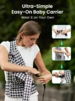 GROWNSY Baby Carrier Newborn to Toddler, Lightweight Ergonomic 7-44 lbs Newborn Carrier with Head Support, Easy to Wear Hands Free Infant Carrier for 0-36 Months, Black - Image 6