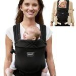 GROWNSY Baby Carrier Newborn to Toddler, Lightweight Ergonomic 7-44 lbs Newborn Carrier with Head Support, Easy to Wear Hands Free Infant Carrier for 0-36 Months, Black