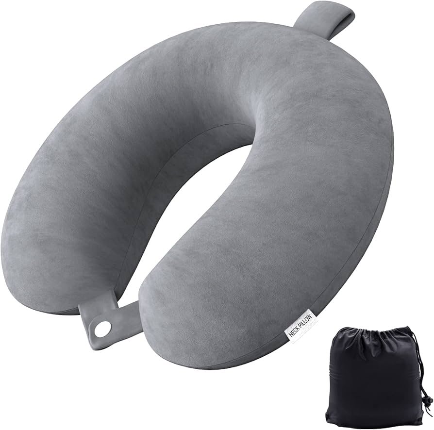 71i2aHq0BwL._AC_UF894,1000_QL80_ Ergonomic Plush Travel Neck Pillow - Image 1