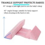 Wedge For Newborns Adjustable,Wedge Pillow Anti-Deflection Waist,Removable Anti-Roll Sleep Positioner - Image 8