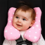 Pink Star-Patterned Baby Neck Support Pillow