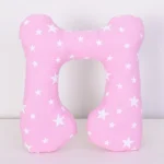 Pink Star-Patterned Baby Neck Support Pillow - Image 3